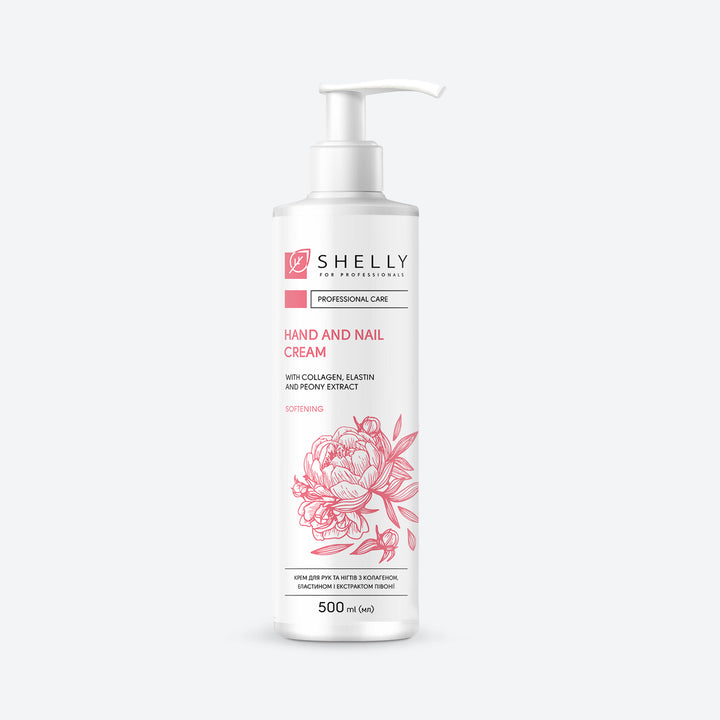 Hands and nails cream with collagen, elastin and peony extract - 500 ml