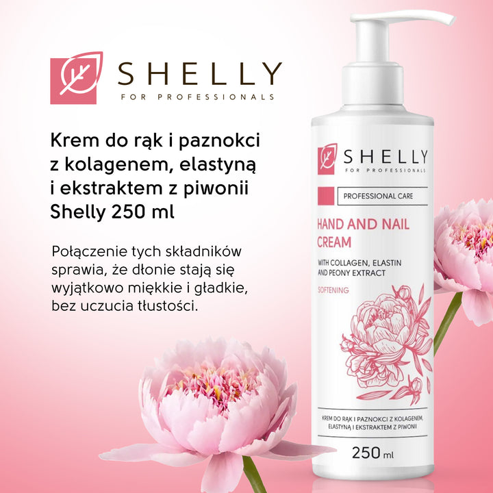 Krem do rąk i paznokci z kolagenem, elastyną i ekstraktem z piwonii - 250 ml