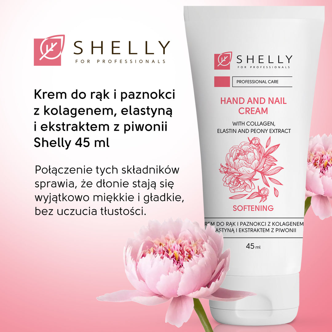 Krem do rąk i paznokci z kolagenem, elastyną i ekstraktem z piwonii - 45 ml