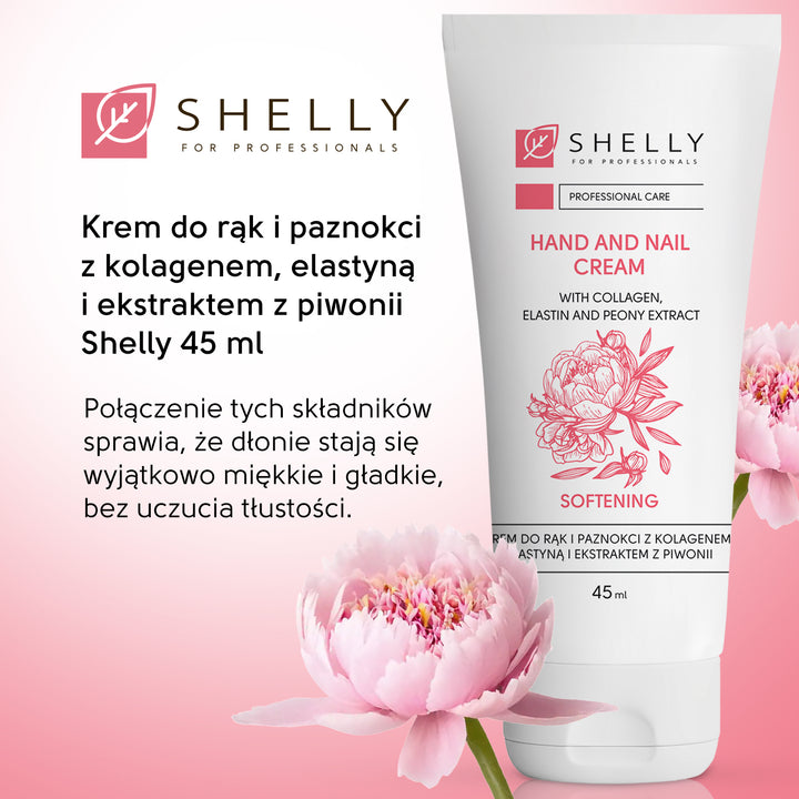 Krem do rąk i paznokci z kolagenem, elastyną i ekstraktem z piwonii - 45 ml