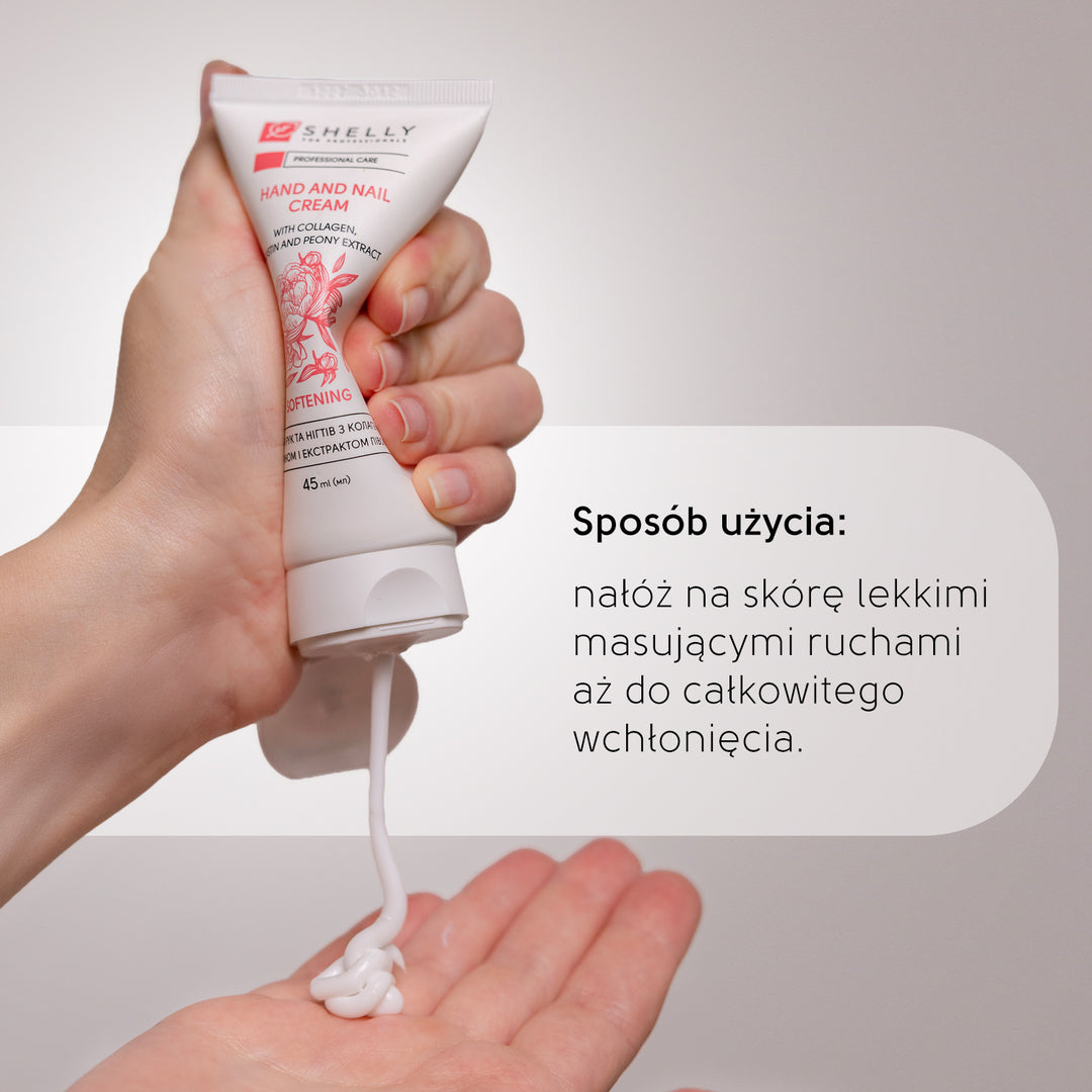 Krem do rąk i paznokci z kolagenem, elastyną i ekstraktem z piwonii - 45 ml
