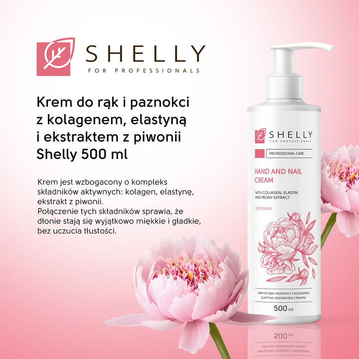 Krem do rąk i paznokci z kolagenem, elastyną i ekstraktem z piwonii - 500 ml