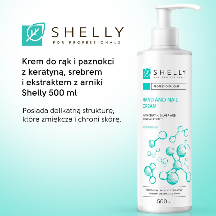 Krem do rąk i paznokci z keratyną, srebrem i ekstraktem z arniki - 500 ml