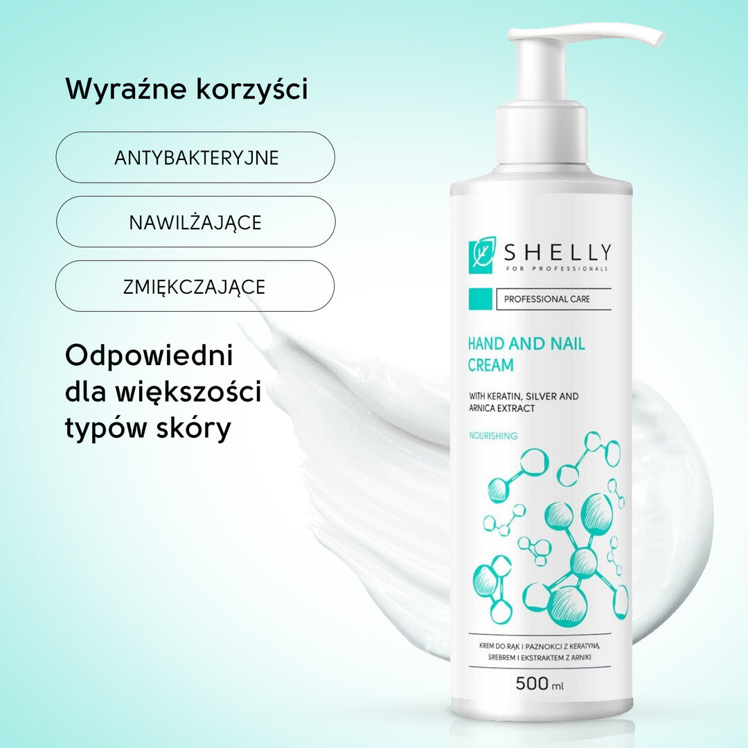Krem do rąk i paznokci z keratyną, srebrem i ekstraktem z arniki - 500 ml