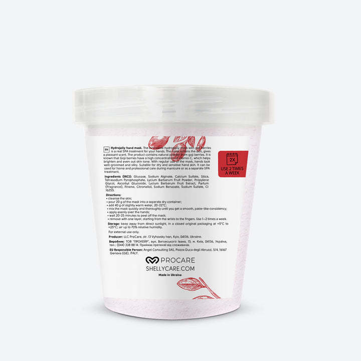 Hydrogel hand mask with goji berries – 200 g