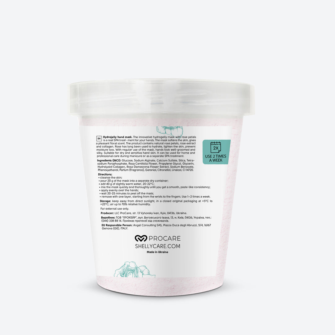 Hydrogel hand mask with rose petal – 200 g