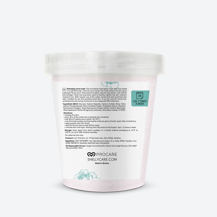 Hydrogel hand mask with rose petal – 200 g