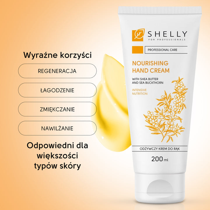 Odżywczy krem do rąk z masłem shea i rokitnikiem Shelly - 200 ml
