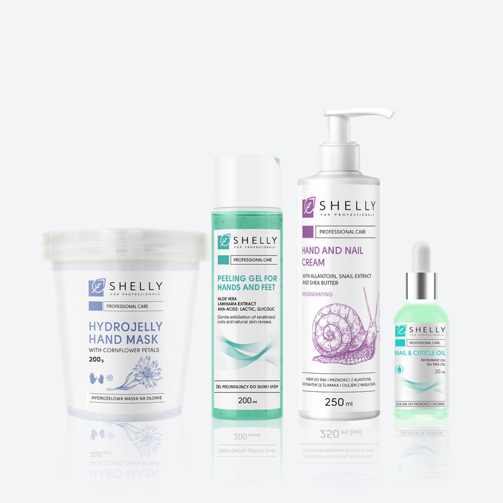Zestaw pielęgnacyjny Shelly do regeneracji suchej i podrażnionej skóry dłoni
