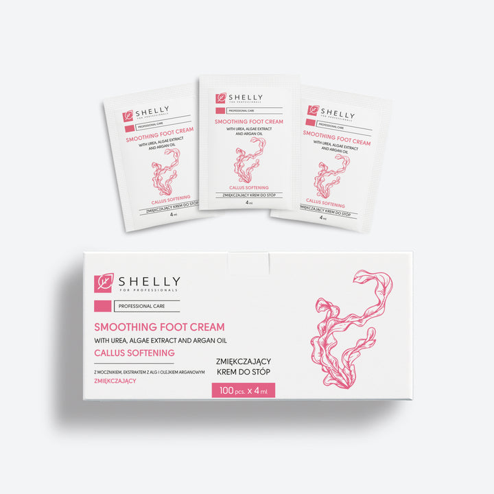 Softening foot cream with urea, algae extract and argan oil Shelly 4 ml x 100 pcs.