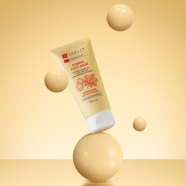 Toning foot balm with macadamia oil, extracts of horse chestnut and witch hazel - 100 ml