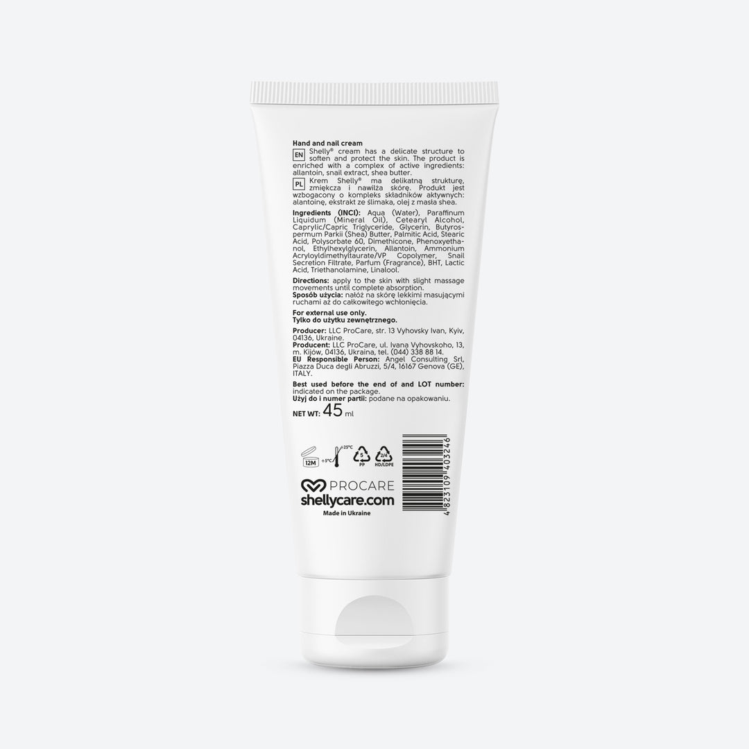 Krem do rąk i paznokci z alantoiną, ekstraktem ze ślimaka i olejem shea - 45 ml