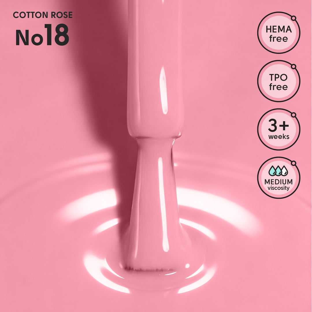 Lakier hybrydowy do paznokci 18 Cotton Rose Shelly 12 ml