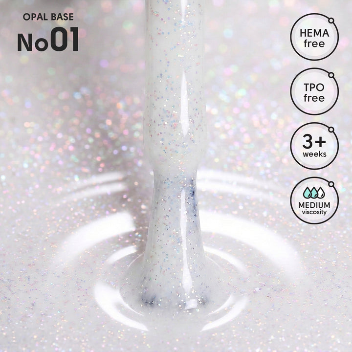 Baza kamuflująca z drobinkami (shimmer) 01 Opal Base Shelly 12 ml