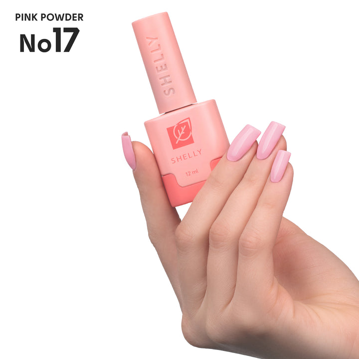 Lakier hybrydowy do paznokci 17 Pink Powder Shelly 12 ml