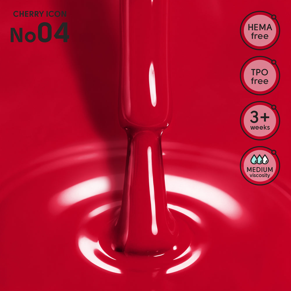 Lakier hybrydowy do paznokci 04 Cherry Icon Shelly 12 ml