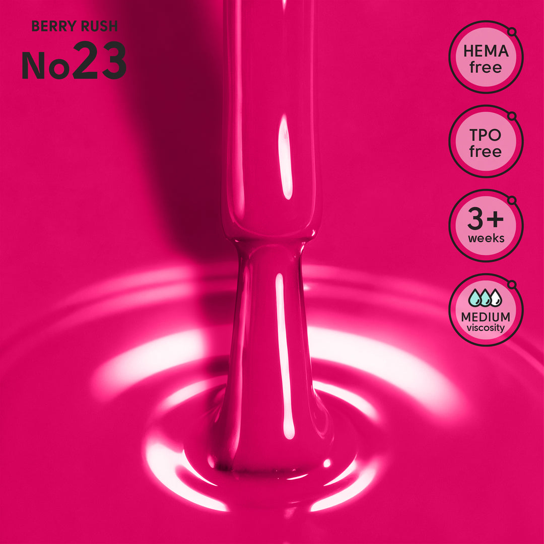 Lakier hybrydowy do paznokci 23 Berry Rush Shelly 12 ml