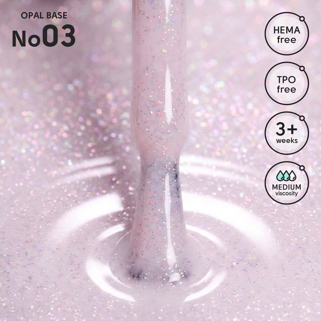 Baza kamuflująca z drobinkami (shimmer) 03 Opal Base Shelly 12 ml