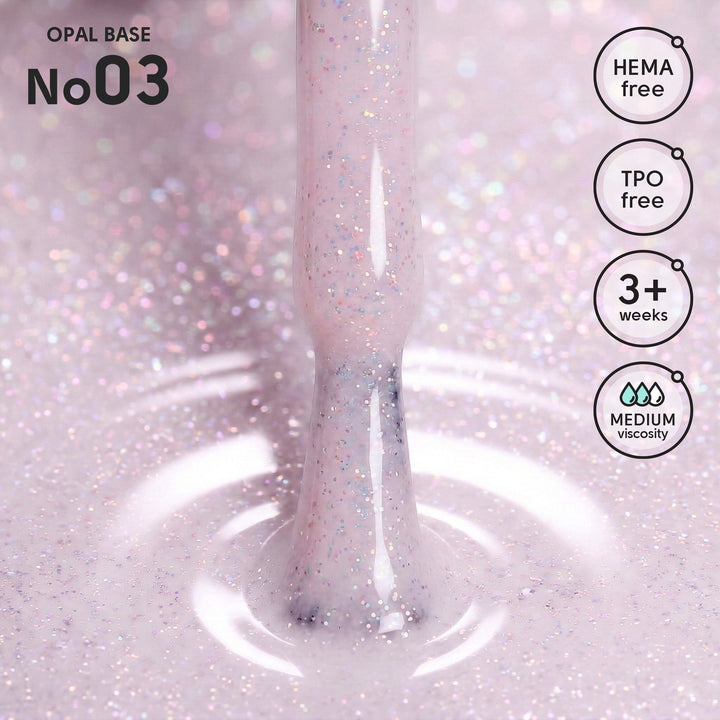 Baza kamuflująca z drobinkami (shimmer) 03 Opal Base Shelly 12 ml