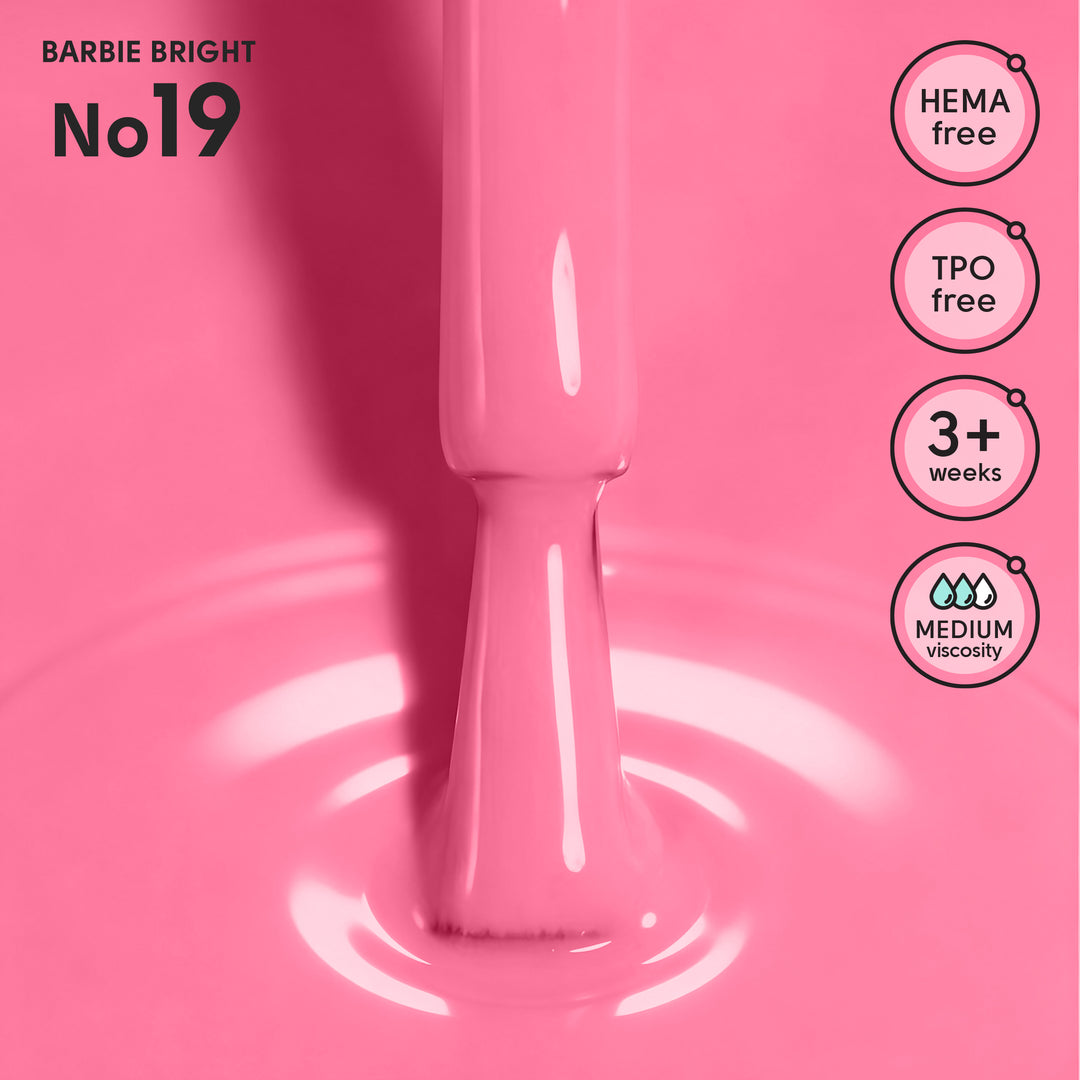 Lakier hybrydowy do paznokci 19 Barbie Bright Shelly 12 ml