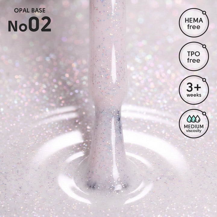 Baza kamuflująca z drobinkami (shimmer) 02 Opal Base Shelly 12 ml