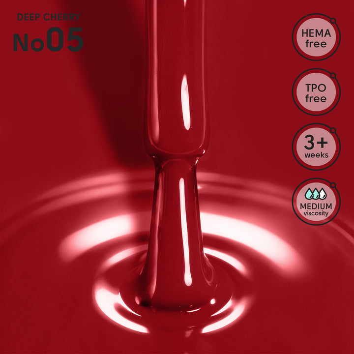Lakier hybrydowy do paznokci 05 Deep Cherry Shelly 12 ml