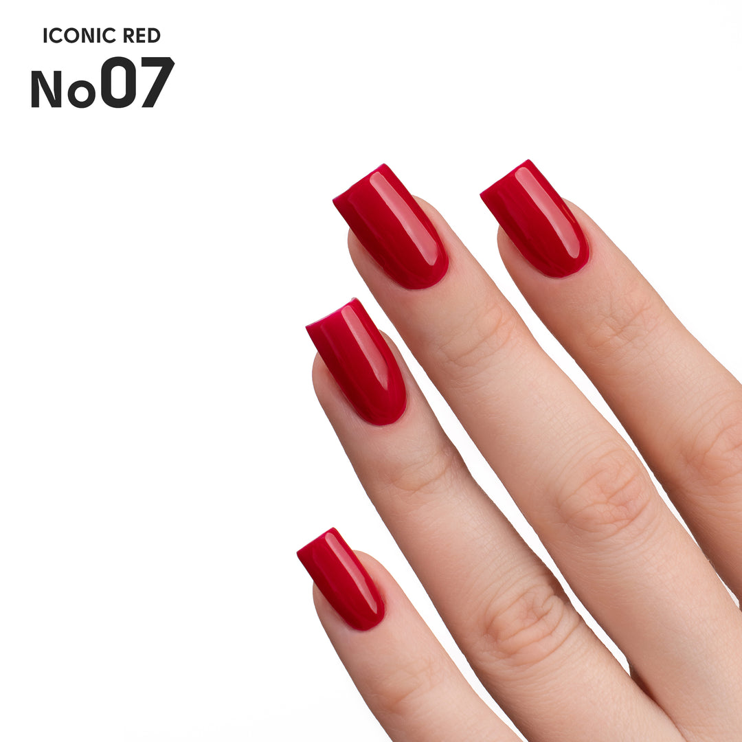 Lakier hybrydowy do paznokci 07 Iconic Red Shelly 12 ml