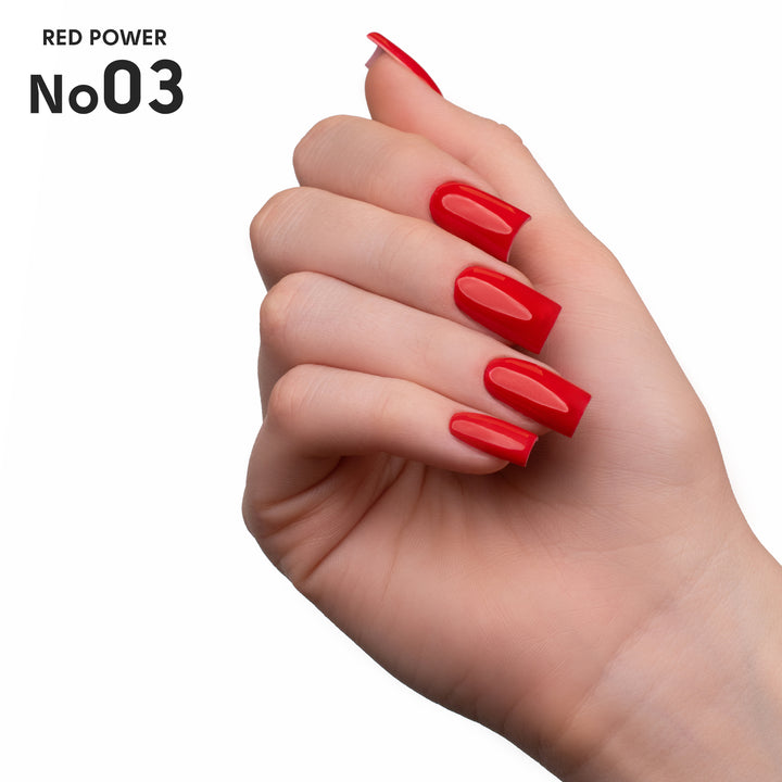 Lakier hybrydowy do paznokci 03 Red Power Shelly 12 ml
