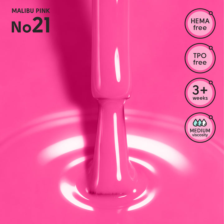 Lakier hybrydowy do paznokci 21 Malibu Pink Shelly 12 ml