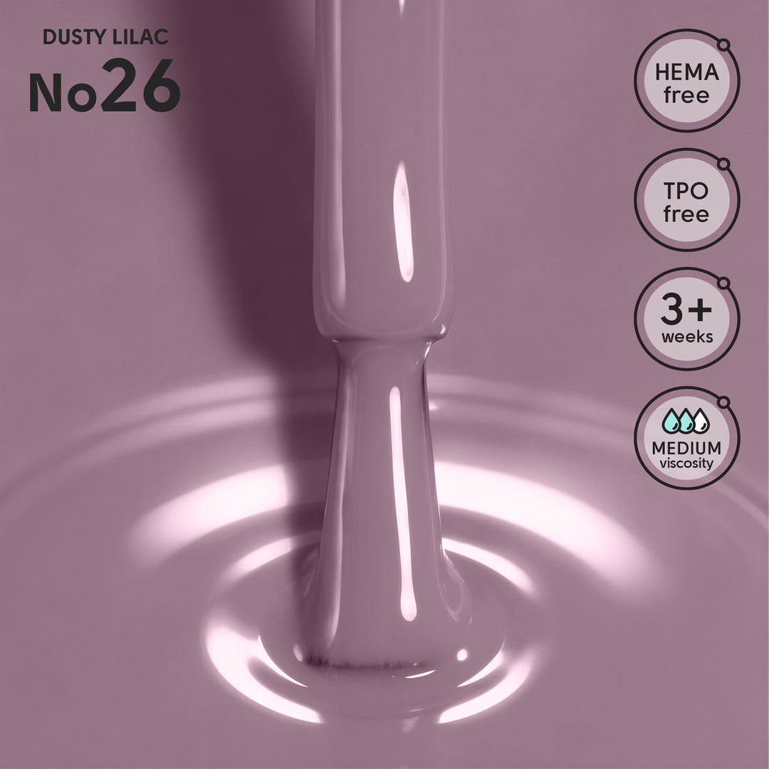 Lakier hybrydowy do paznokci 26 Dusty Lilac Shelly 12 ml