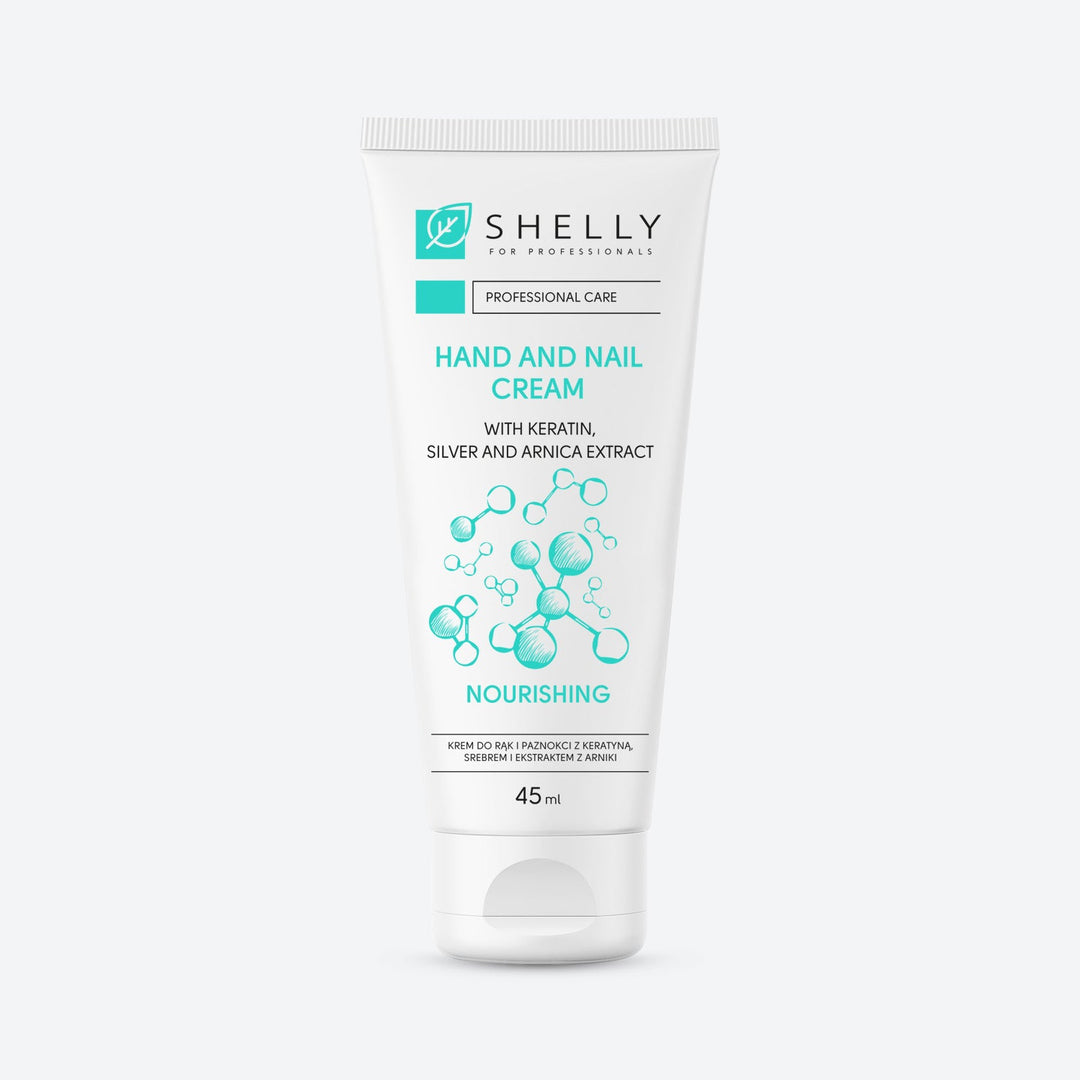 Cream for hands and nails with keratin, silver and arnica extract Shelly 45 ml