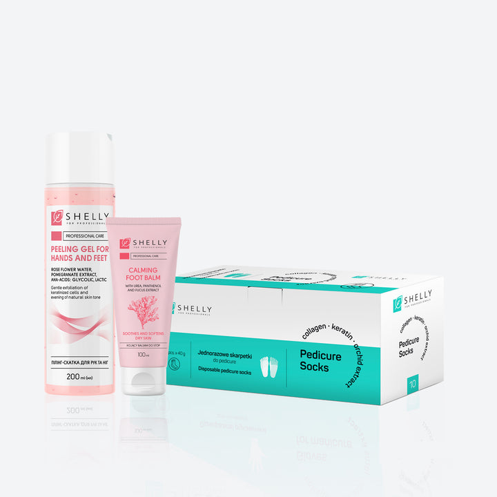Zestaw Shelly do pielęgnacji suchej i wrażliwej skóry stóp
