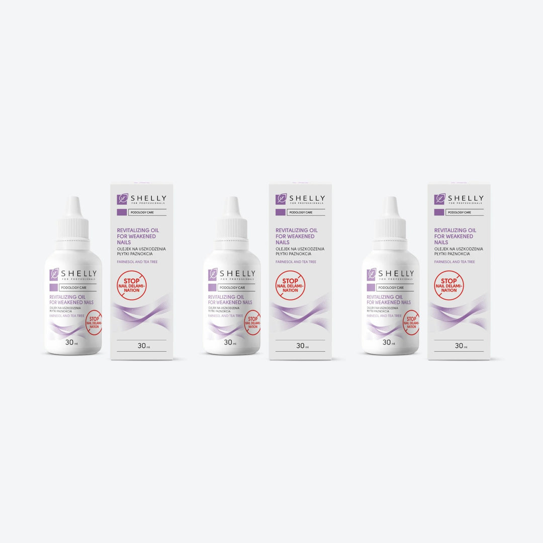 Revitalizing oil for weakened nails Shelly with farnesol 30 ml – set of 3 pcs
