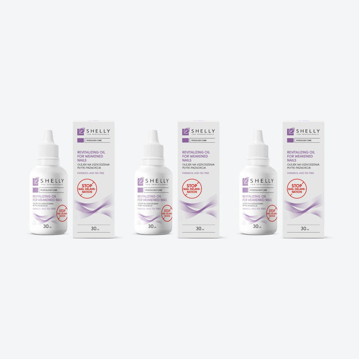 Revitalizing oil for weakened nails Shelly with farnesol 30 ml – set of 3 pcs