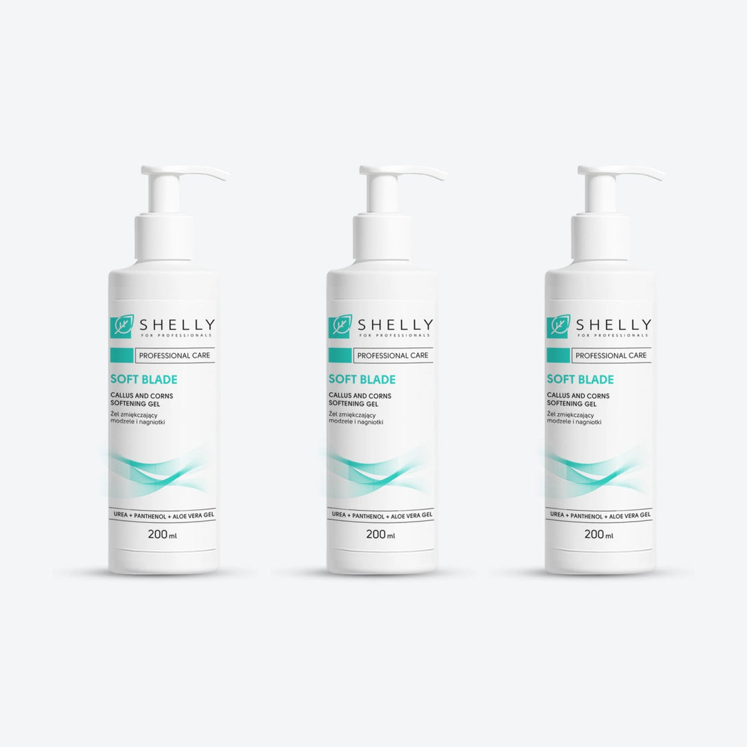 Callus and corns softening gel Soft Blade Shelly 200 ml – set of 3 pcs