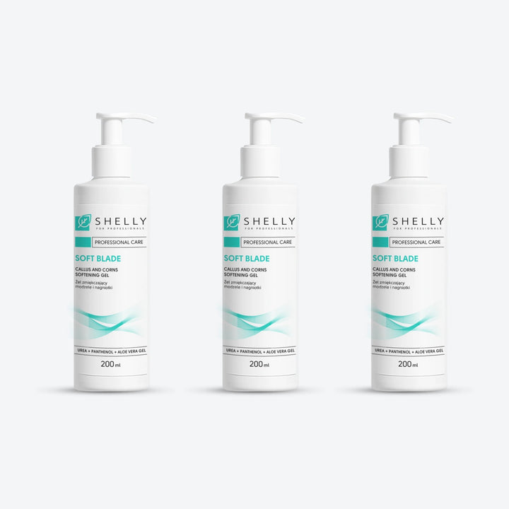 Callus and corns softening gel Soft Blade Shelly 200 ml – set of 3 pcs