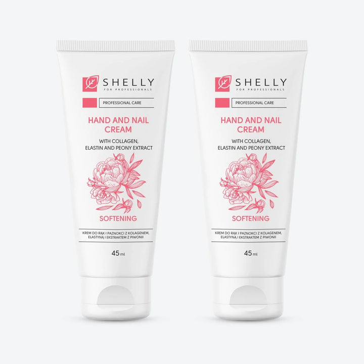 Cream for hands and nails with collagen, elastin and peony extract Shelly 45 ml – set of 2 pcs