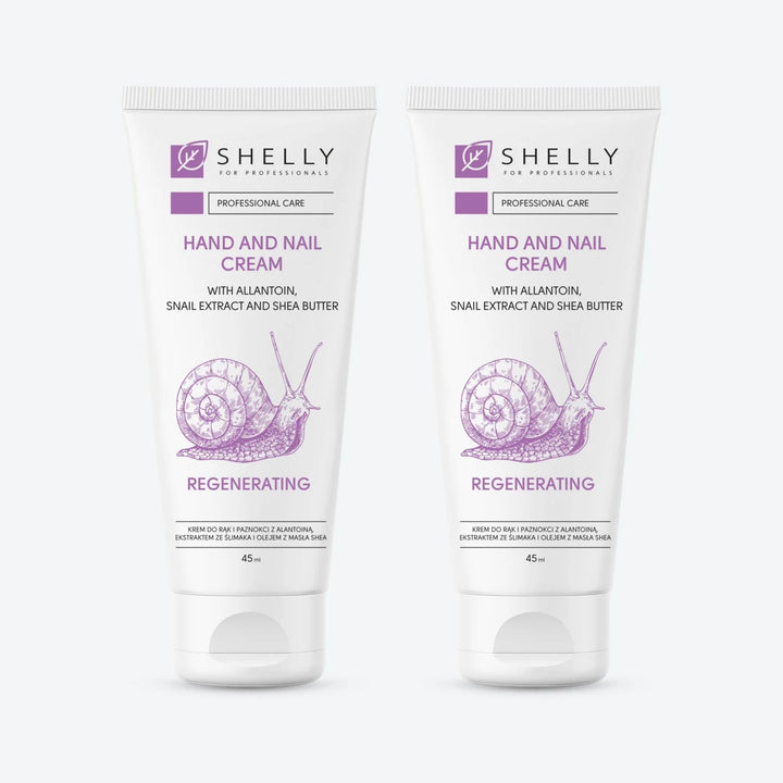 Cream for hands and nails with allantoin, snail extract and shea butter Shelly 45 ml – set of 2 pcs