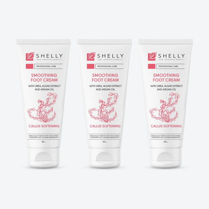 Softening foot cream with urea, algae extract and argan oil Shelly 45 ml – set of 3 pcs