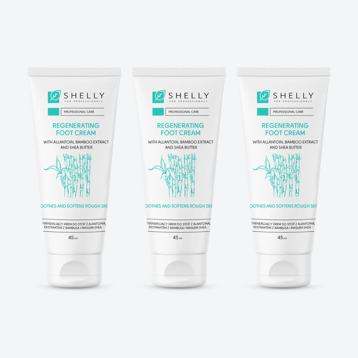 Regenerating foot cream with allantoin, bamboo extract and shea butter Shelly 45 ml – set of 3 pcs