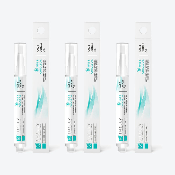 Nail and cuticle oil with moroccan mint extract and tea tree oil Shelly 3ml – set of 3 pcs