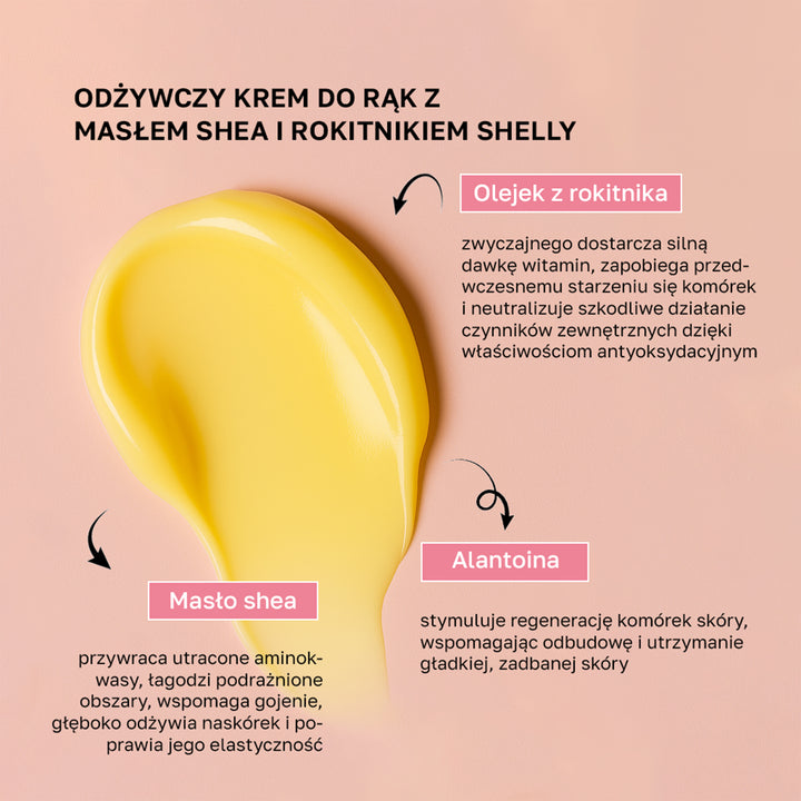 Odżywczy krem do rąk z masłem shea i rokitnikiem Shelly - 200 ml