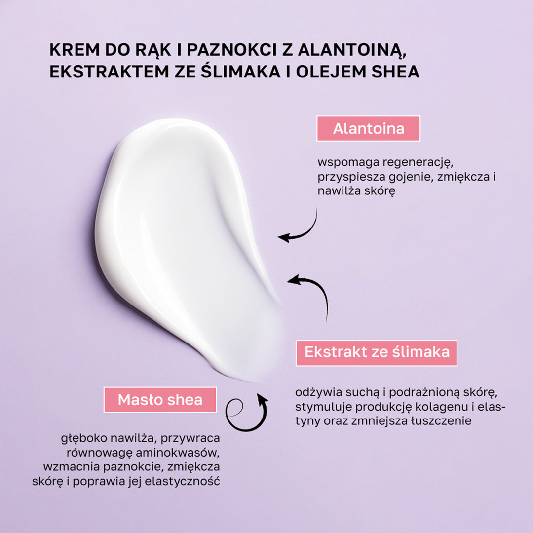 Hand and nail cream with allantoin, snail extract and shea oil - 500 ml